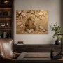 Majestätischer Löwe zwischen Blüten, Leinwand oder Acrylbild