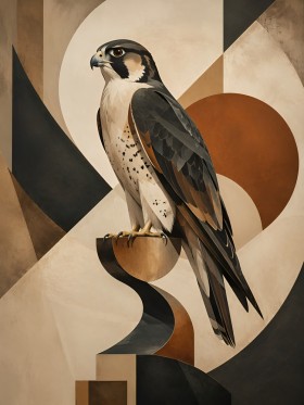 Falke in abstrakter Komposition als Wandbild oder Fine Art Print Falke in abstrakter Komposition als Wandbild oder Fine Art Print