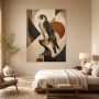 Falke in abstrakter Komposition als Wandbild oder Fine Art Print
