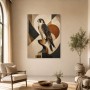 Falke in abstrakter Komposition als Wandbild oder Fine Art Print