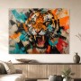 Tigerkopf als Modernes Wandbild oder Kunstwerk mit urbaner Sprengkraft