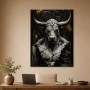 Stierkopf in Goldtönen als Wandbild oder Fine Art Print