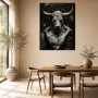 Stierkopf in Goldtönen als Wandbild oder Fine Art Print