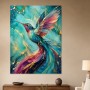 Hummingbird Kunstwerk oder Acrylbild in Türkis und Gold
