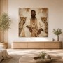 Majestätisches Porträt als Acrylbild oder Leinwand mit goldener Ruhe