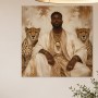 Majestätisches Porträt als Acrylbild oder Leinwand mit goldener Ruhe