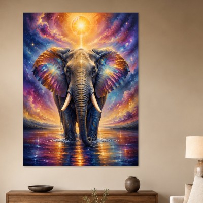 Elefant im Sonnenlicht als Leinwand oder Acrylbild