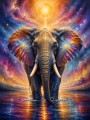 Elefant im Sonnenlicht als Leinwand oder Acrylbild
