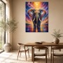 Elefant im Sonnenlicht als Leinwand oder Acrylbild