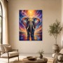 Elefant im Sonnenlicht als Leinwand oder Acrylbild