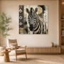 Zebra mit Goldakzenten als Wandbild oder Kunstwerk
