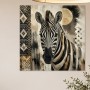 Zebra mit Goldakzenten als Wandbild oder Kunstwerk