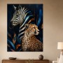 Zebra und Gepard als Wandbild oder Acrylbild in moderner Tierkunst