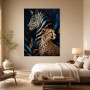 Zebra und Gepard als Wandbild oder Acrylbild in moderner Tierkunst