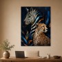 Zebra und Gepard als Wandbild oder Acrylbild in moderner Tierkunst