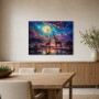 Giraffen im Mondlicht, Acrylbild oder Gallery Print für moderne Räume