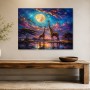 Giraffen im Mondlicht, Acrylbild oder Gallery Print für moderne Räume