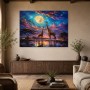 Giraffen im Mondlicht, Acrylbild oder Gallery Print für moderne Räume