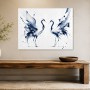 Elegante Kraniche als Leinwand oder Acrylbild in Blau und Weiß
