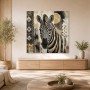 Zebra mit Ethno-Details als Leinwand oder Poster
