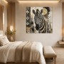 Zebra mit Ethno-Details als Leinwand oder Poster