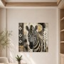 Zebra mit Ethno-Details als Leinwand oder Poster