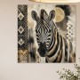 Zebra mit Ethno-Details als Leinwand oder Poster