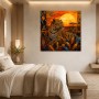 Leopard in der Savanne als Wandbild oder Kunstdruck