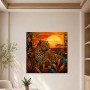 Leopard in der Savanne als Wandbild oder Kunstdruck