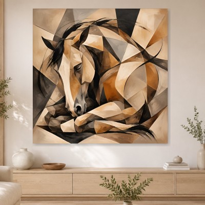 Abstraktes Pferdemotiv als Leinwand oder Fine Art Print