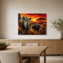 Afrikanische Tierwelt als Leinwand oder Acrylbild in expressiver Farbkomposition