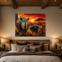 Afrikanische Tierwelt als Leinwand oder Acrylbild in expressiver Farbkomposition