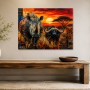 Afrikanische Tierwelt als Leinwand oder Acrylbild in expressiver Farbkomposition