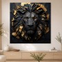 Majestätischer Löwe als Wandbild oder Fine Art Print in Schwarz und Gold