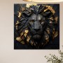 Majestätischer Löwe als Wandbild oder Fine Art Print in Schwarz und Gold