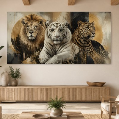 Majestätische Raubkatzen als Leinwand oder Acrylbild
