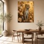 Leopard mit Magnolien als Wandbild oder Fine Art Print
