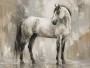Elegantes Pferd als Kunstdruck oder Leinwandbild in neutralen Tönen