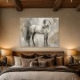 Elegantes Pferd als Kunstdruck oder Leinwandbild in neutralen Tönen