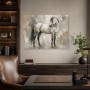 Elegantes Pferd als Kunstdruck oder Leinwandbild in neutralen Tönen