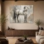 Elegantes Pferd als Kunstdruck oder Leinwandbild in neutralen Tönen