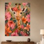 Giraffe im Blütenmeer als Wandbild oder Fine Art Print