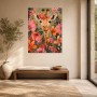 Giraffe im Blütenmeer als Wandbild oder Fine Art Print