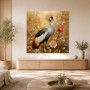 Goldener Kranich als Wandbild oder Fine Art Print
