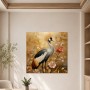 Goldener Kranich als Wandbild oder Fine Art Print