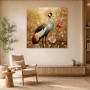 Goldener Kranich als Wandbild oder Fine Art Print