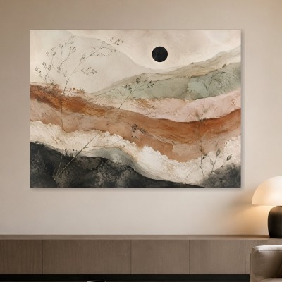 Abstraktes Wandbild mit Naturformen, Leinwand oder Poster