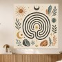 Boho Wandbild mit Sonnenmotiv, Leinwand oder Poster