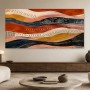 Abstraktes Wandbild in Rost, Creme und Nachtblau, Kunstdruck oder Gallery Print