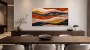 Abstraktes Wandbild in Rost, Creme und Nachtblau, Kunstdruck oder Gallery Print